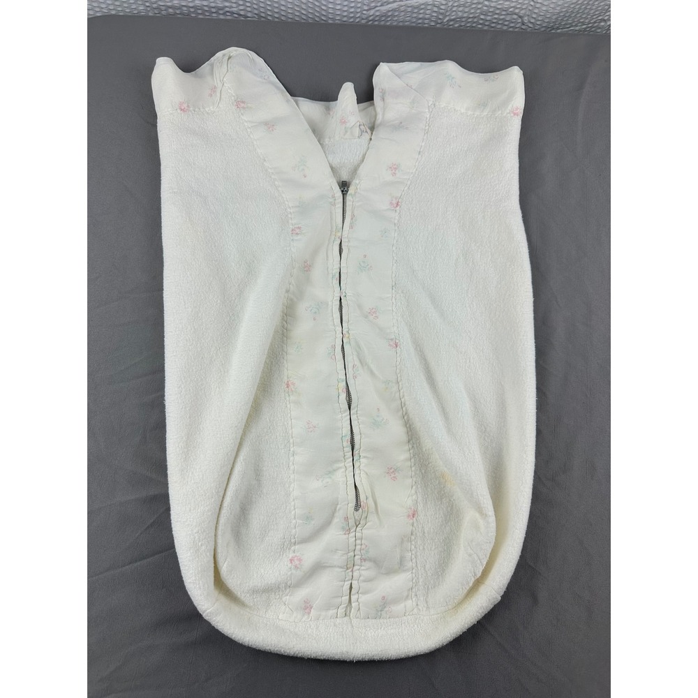 Vintage Quiltex Baby Sleep Sack Zippered Terry‎ Cloth Floral USA